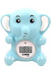 Termometro digitale da bagno Elefante Blu con allarme e autospegnimento