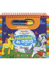 Livro Descubro as Cores Unicrnios com Marcador de gua