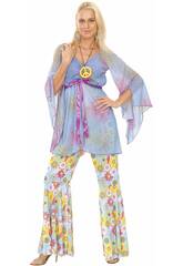 Disfraz Groovy Hippie Mujer Talla S