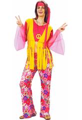 Hippie-Kostüm für Damen, Größe S