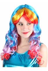 Parrucca da adulto Party Queen Colorful