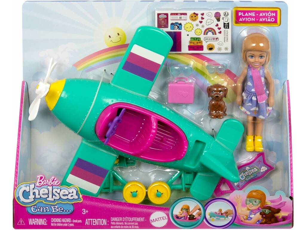 Barbie Chelsea Tu Podes Ser Aviadora de Mattel HTK3