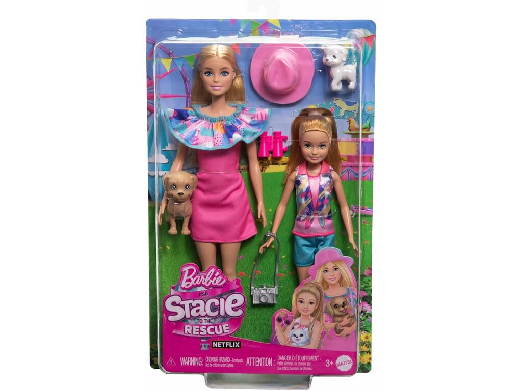 Barbie Stacie ao Resgate Pack 2 Irmãs Mattel HRM09