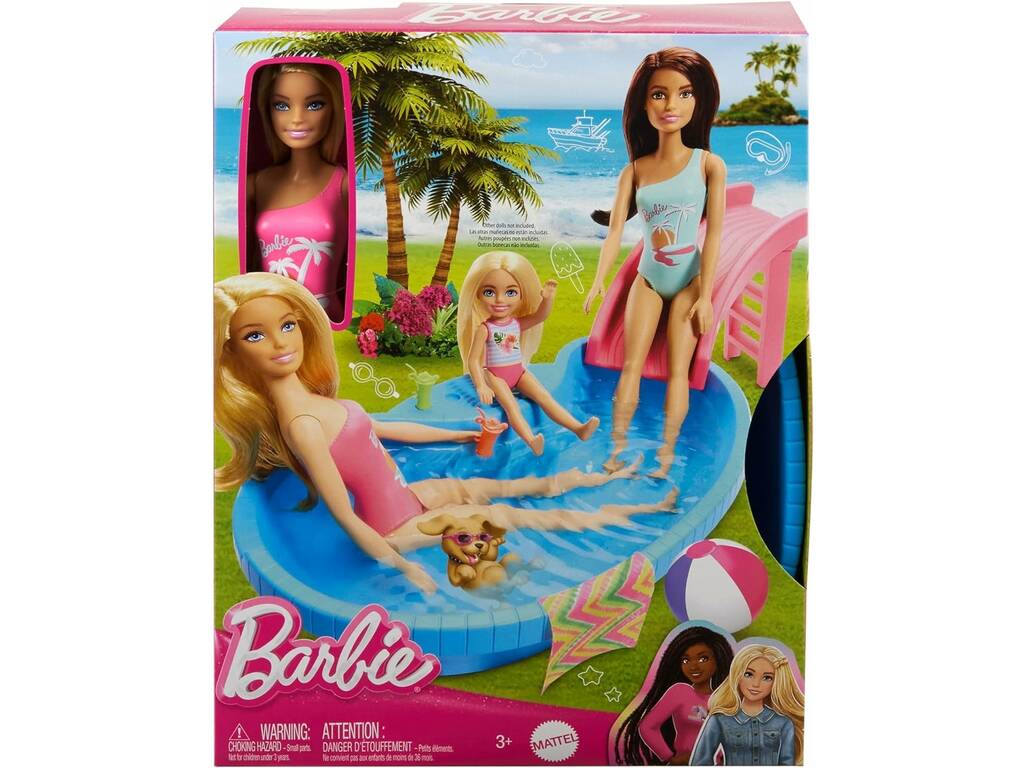 Barbie avec piscine par Mattel HRJ74