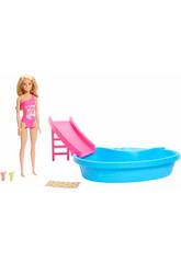 Barbie Con Piscina de Mattel HRJ74