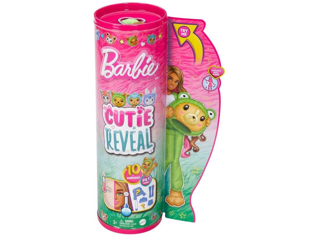 Barbie Cutie Reveal Série Fatos Boneca Cão Rã Mattel HRK24