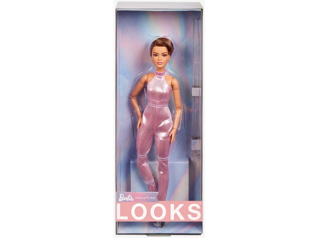 Barbie Signature Looks Pelo Corto con Mono Rosa Mattel HRM14