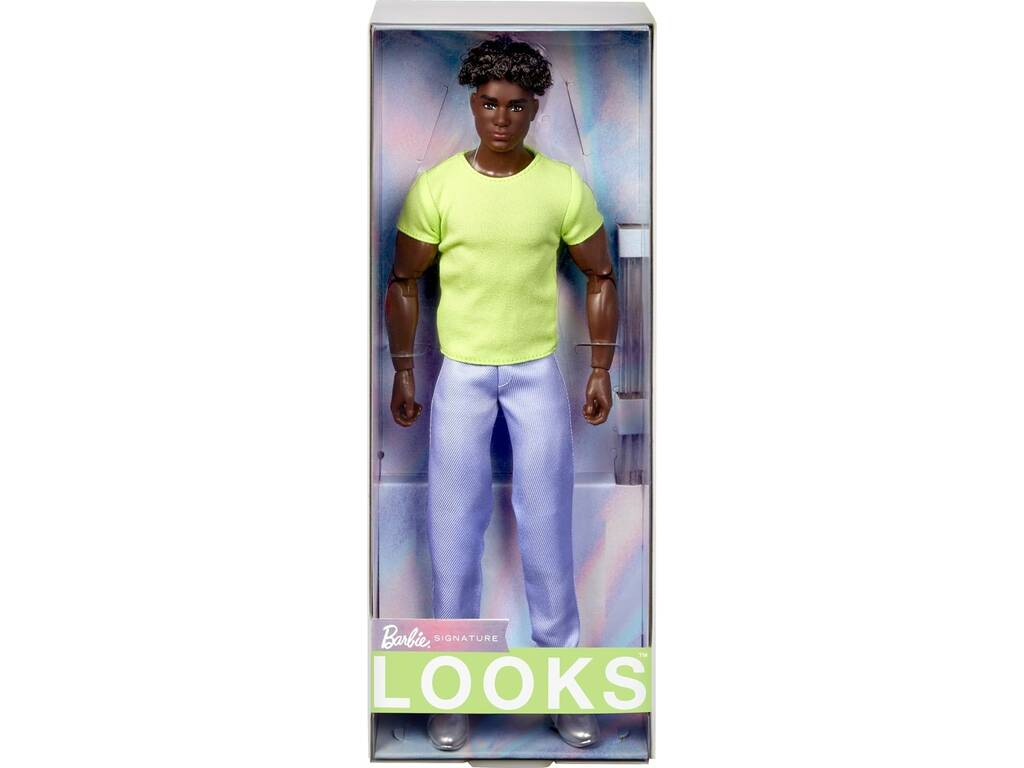 Barbie Signature Looks Ken Pupazzo con maglietta verde Mattel HRM17