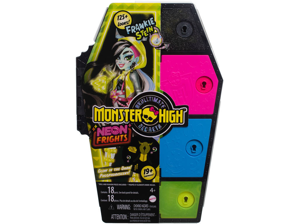 Monster High Skulltimate Secrets Neon Frights Muñeca Frankie Stein Mattel HNF79