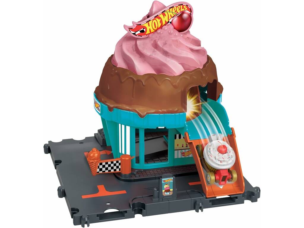 Hot Wheels City Let's Race Ice Cream Parlour Mattel HTN77