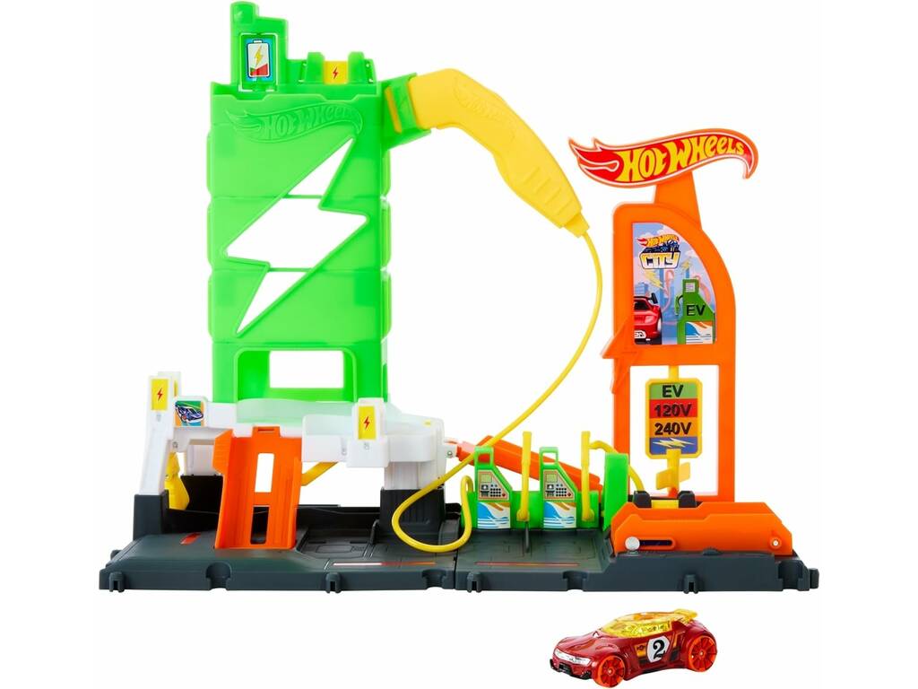 Hot Wheels City Station de recharge électrique Mattel HTN79