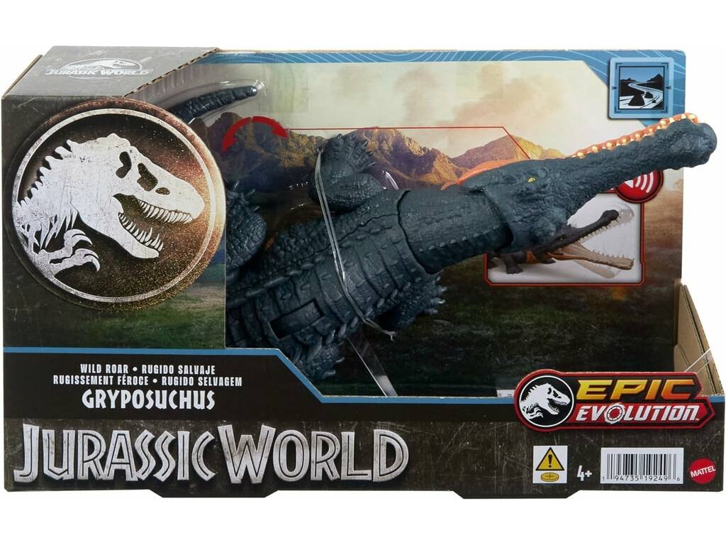 Jurassic World Wild Roar Gryposuchus mit Sounds Mattel HTK71