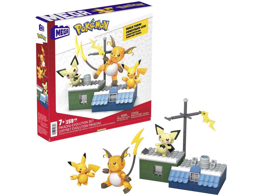 Pokémon Mega Conjunto de Evoluciones de Pikachu Mattel HKT23