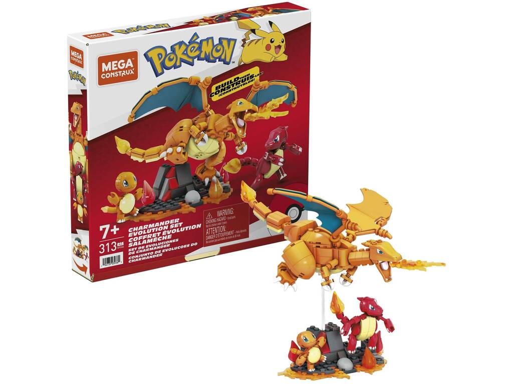 Pokémon Mega Construx Charmander Evolution Set Mattel HFG06