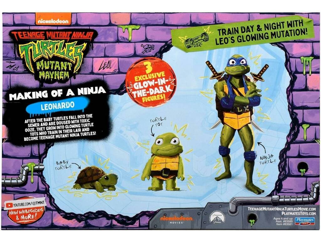 Tartarugas Ninja Pack 3 figuras Evolução Famosa TU819500