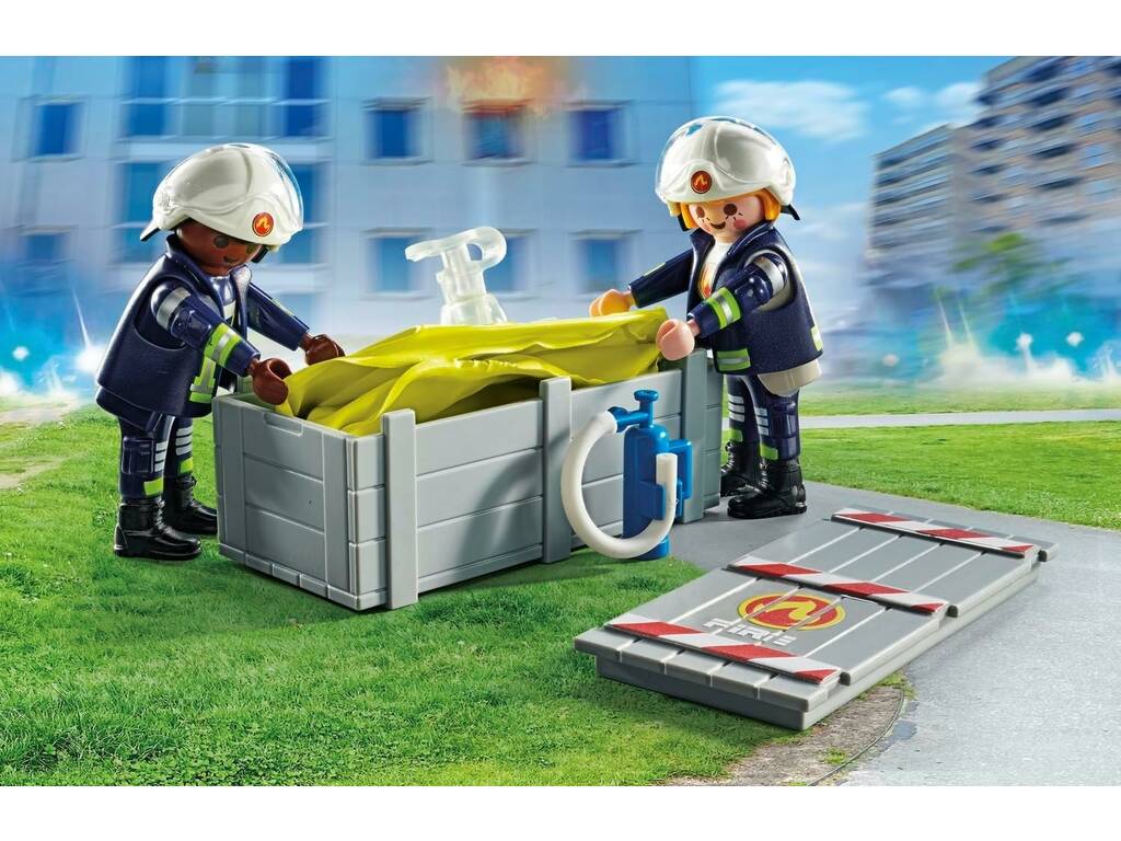 Playmobil Action Heroes Feuerwehrleute mit Matte 71465