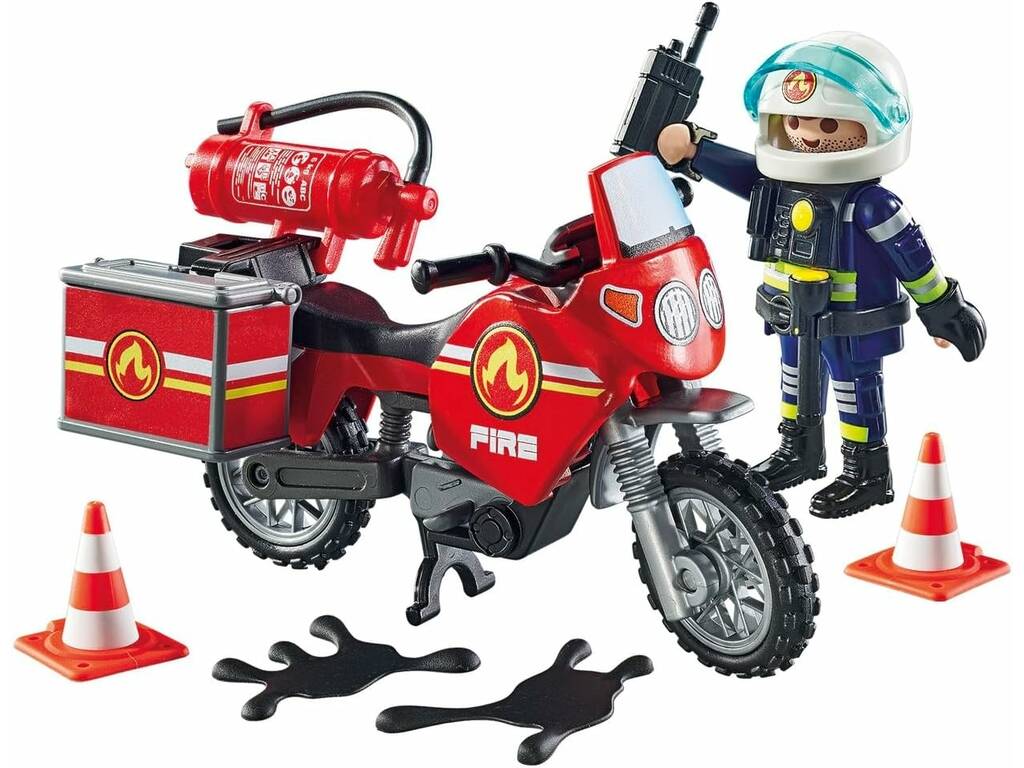 Playmobil Action Heroes Moto de Bomberos 71466