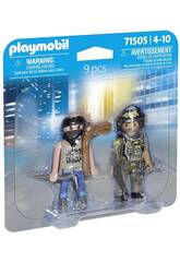 Playmobil Duopack Polica con Ladrn 71505