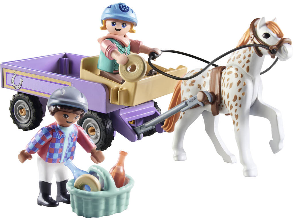 Playmobil Horses of Waterfall Carruaje con Poni 71496