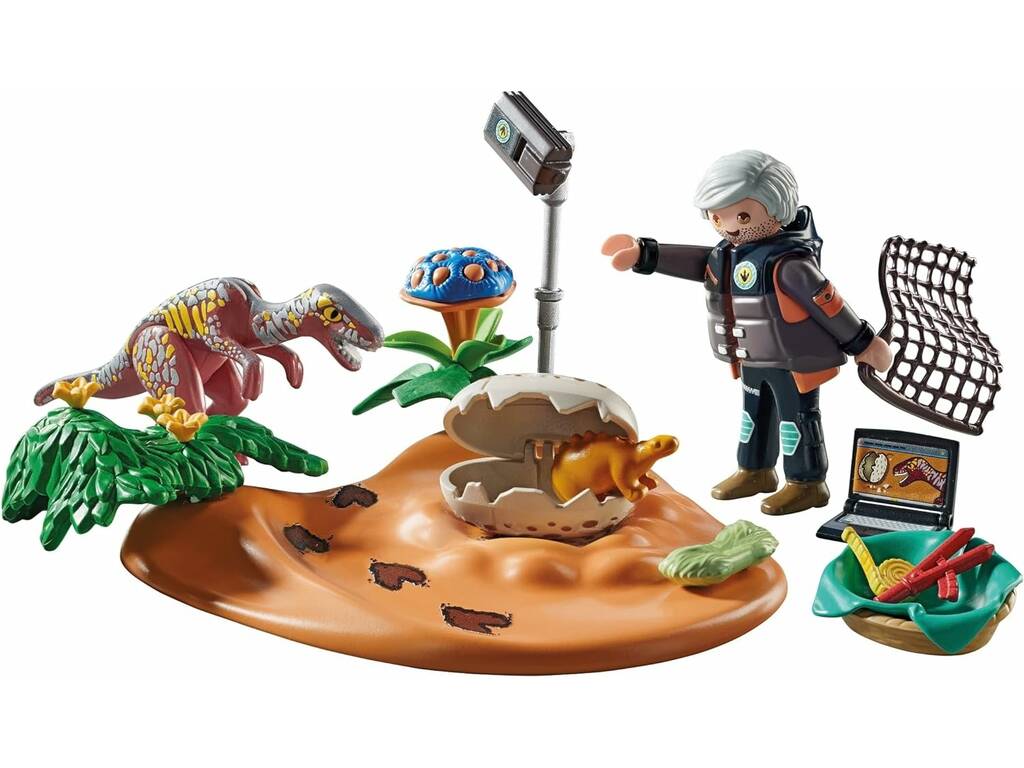 Playmobil Dinos Nido de Estegosaurio con Ladrón de Huevos 71526