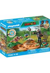Playmobil Dinos Nido de Estegosaurio con Ladrón de Huevos 71526