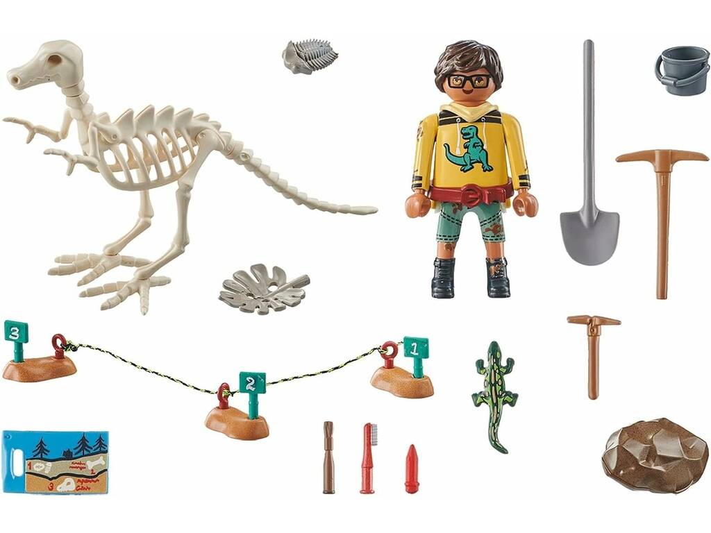 Playmobil Dinos Scavo archeologico con scheletro di dinosauro 71527