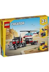 Lego Creator 3 en 1 Camión Plataforma con Helicóptero 31146