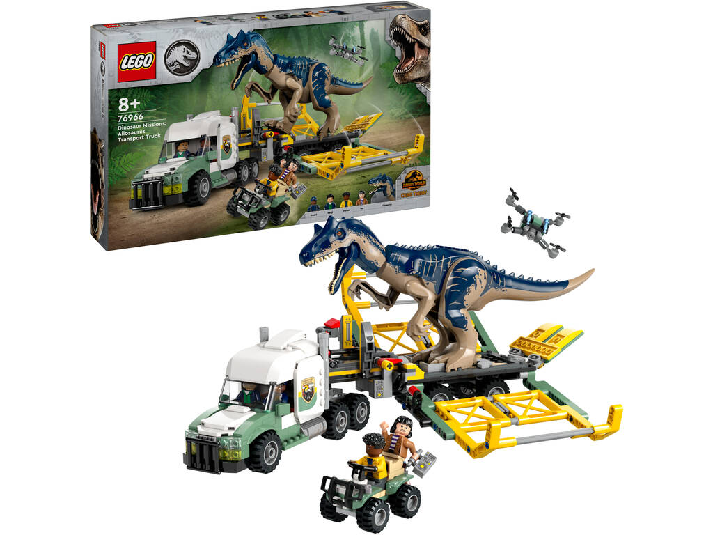 Lego Jurassic World Misiones Dinosaurio: Camión de Transporte del Allosaurus 76966