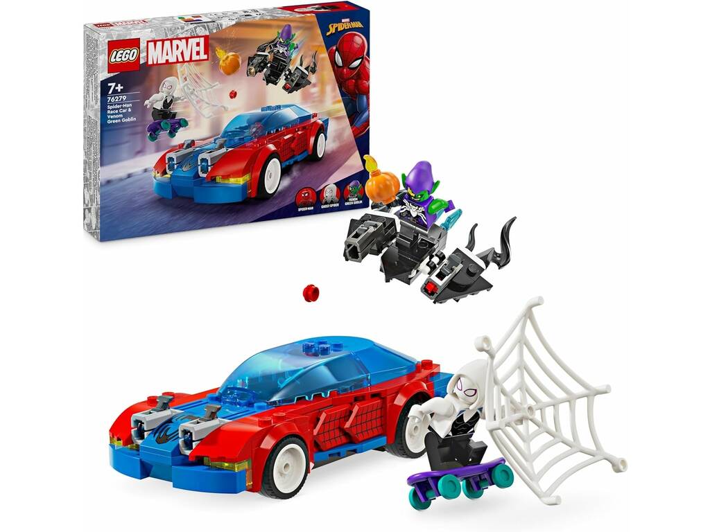 Lego Marvel Spider-Man Spider-Man et le Bouffon Vert Venomisé Race Car 76279