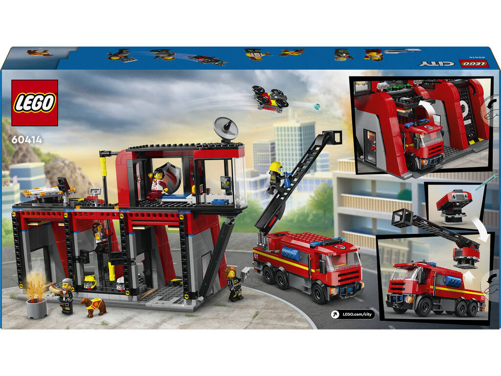 Lego City Parque de Bomberos con Camión de Bomberos 60414