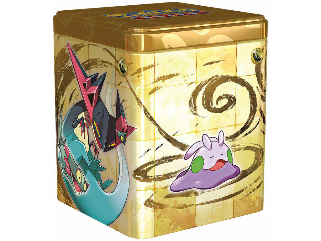 Pokémon TCG Lata Apilable con 3 Sobres y Pegatinas Bandai PC50468