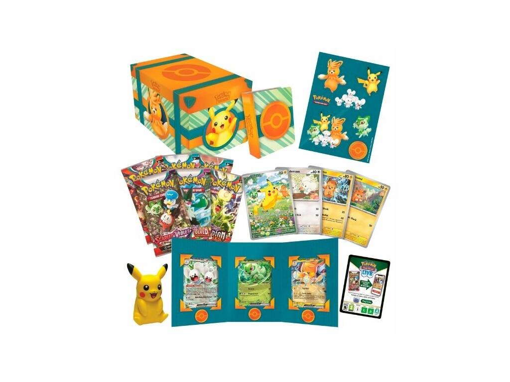 Pokémon TCG Briefcase Adventures in Paldea mit Puppe und Karten Bandai PC50467
