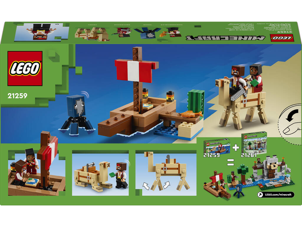 Lego Minecraft A Viagem no Barco Pirata de Lego 21259