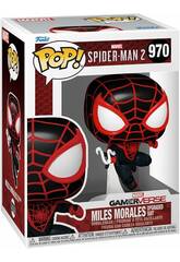 Funko Pop Marvel Spider-Man 2 Figura Miles Morales Upgraded Suit con testa oscillante 76108