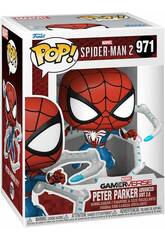 Funko Pop Marvel Spiderman 2 Figura Peter Parker Advanced Suit 2.0 con testa oscillante 76109