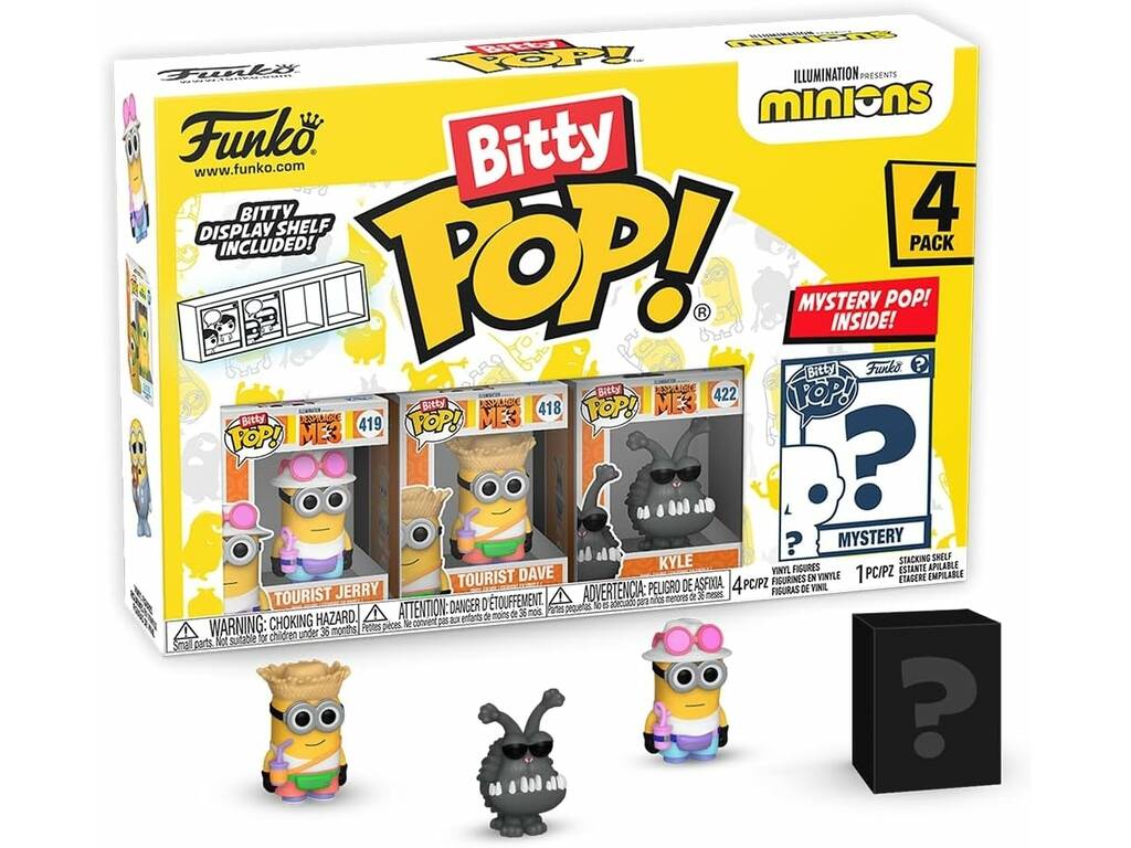 Funko Pop Bitty Minions Pack 4 Mini Figure 73038