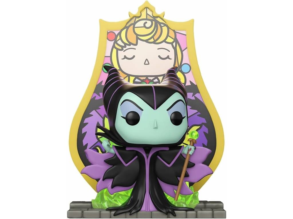 Funko Pop Deluxe La Bella Durmiente Figura Maléfica con Vidriera
