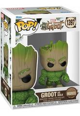 Funko Pop Marvel We Are Groot Figur Groot als Hulk mit Wackelkopf 81338