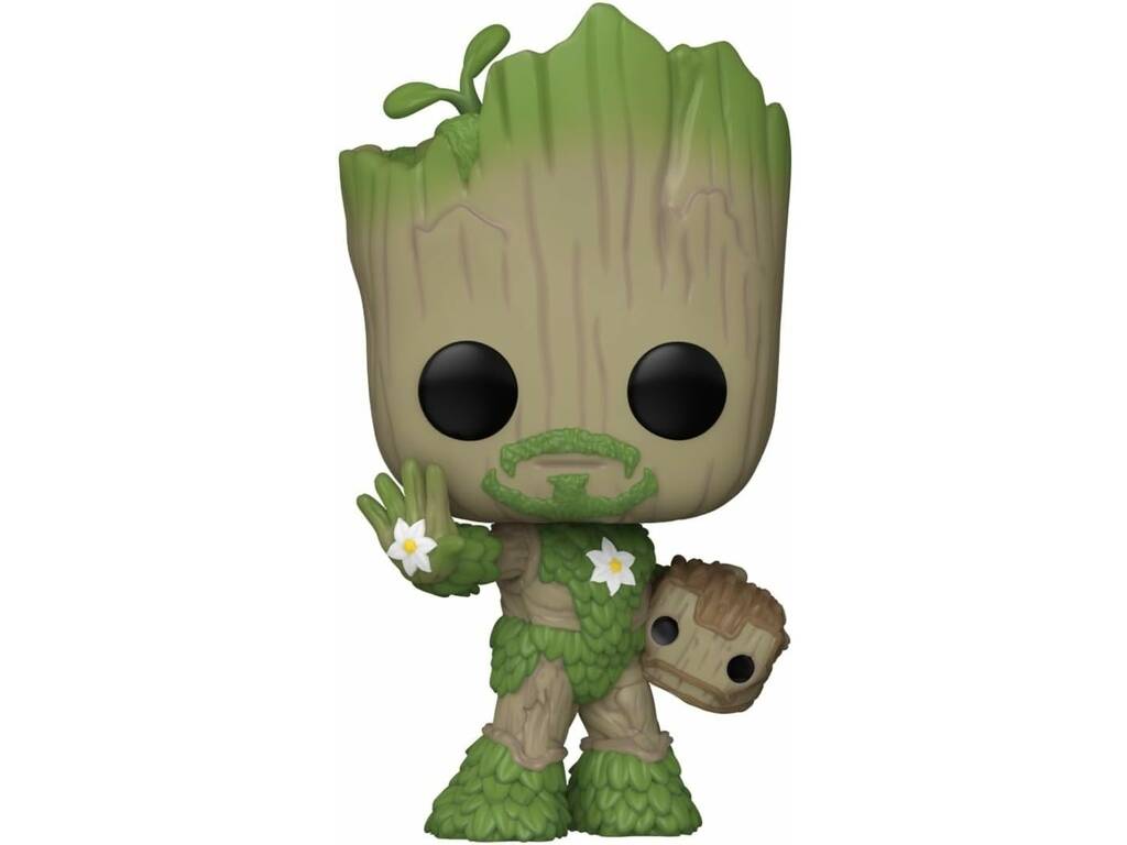 Funko Pop Marvel We Are Groot Figura Groot como Homem de Ferro com Cabeça Oscilante 79516