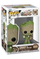 Funko Pop Marvel We Are Groot Figure Groot en Iron Man avec tte oscillante 79516