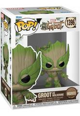 Funko Pop Marvel We Are Groot Figura di Groot come Wolverine con testa oscillante 79519