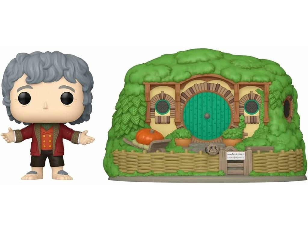 Funko Pop Town El Señor de los Anillos Figura Bilbo Bolsón con Casa 80835