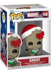 Funko Pop Marvel Figura Baby Groot Navideo con Cabeza Oscilante 80033