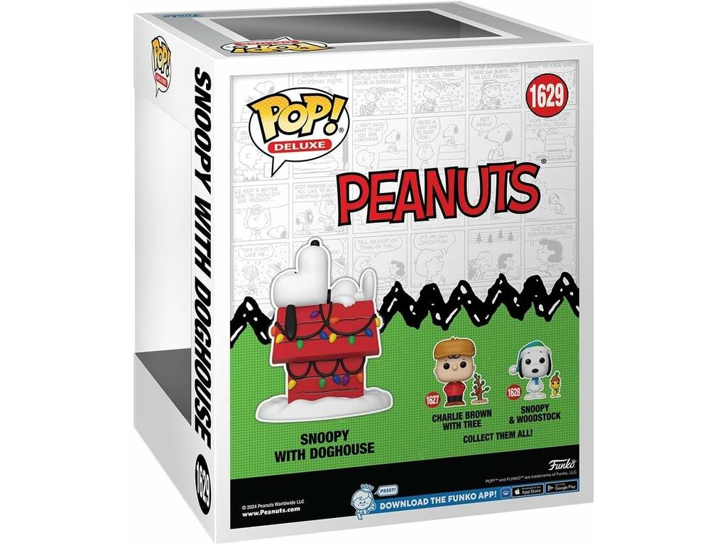 Funko Pop Deluxe Peanuts Figura Snoopy con Casa de Navidad