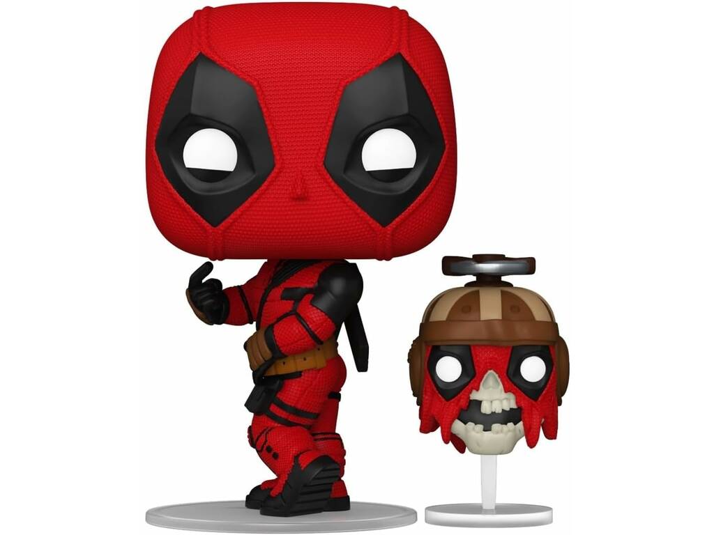 Funko Pop Deadpool & Wolverine Figur Deadpool mit Wackelkopf und Headpool 79768