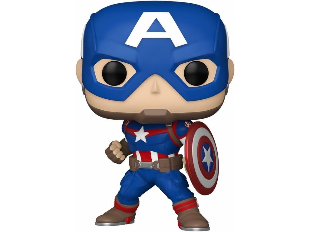 Funko Pop Marvel Figura di Capitan America con testa oscillante 82497