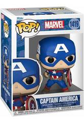 Funko Pop Marvel Figura Capitn Amrica con Cabeza Oscilante 82497