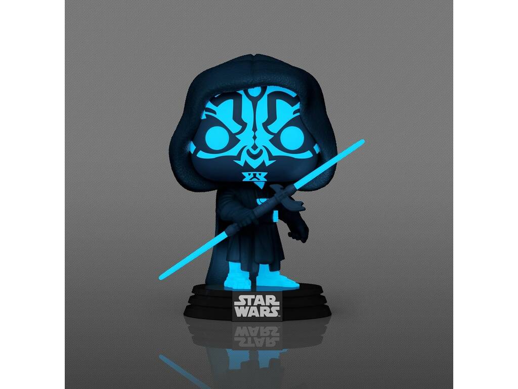 Funko Pop Star Wars Darkside Dath Maul Figure phosphorescente avec tête pivotante