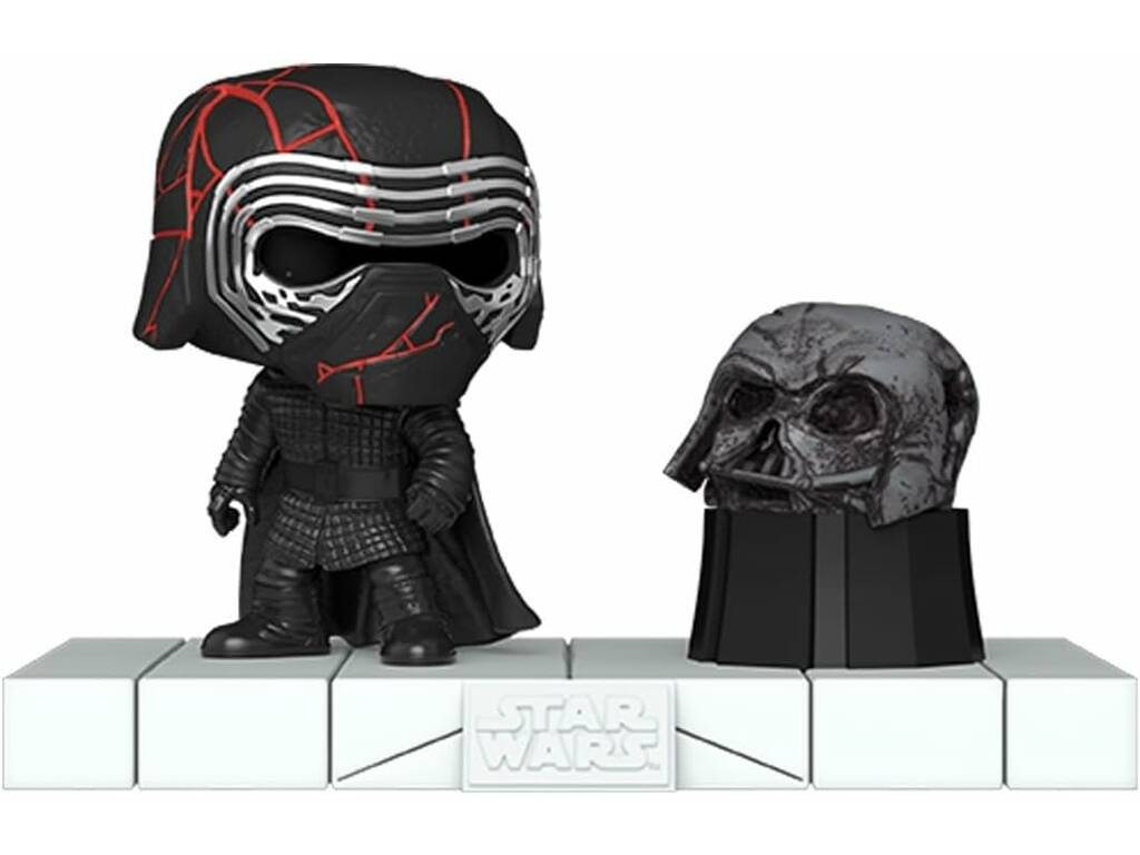 Funko Pop Star Wars Darkside Figura Kylo Ren con Cabeza Oscilante y Escena 80772