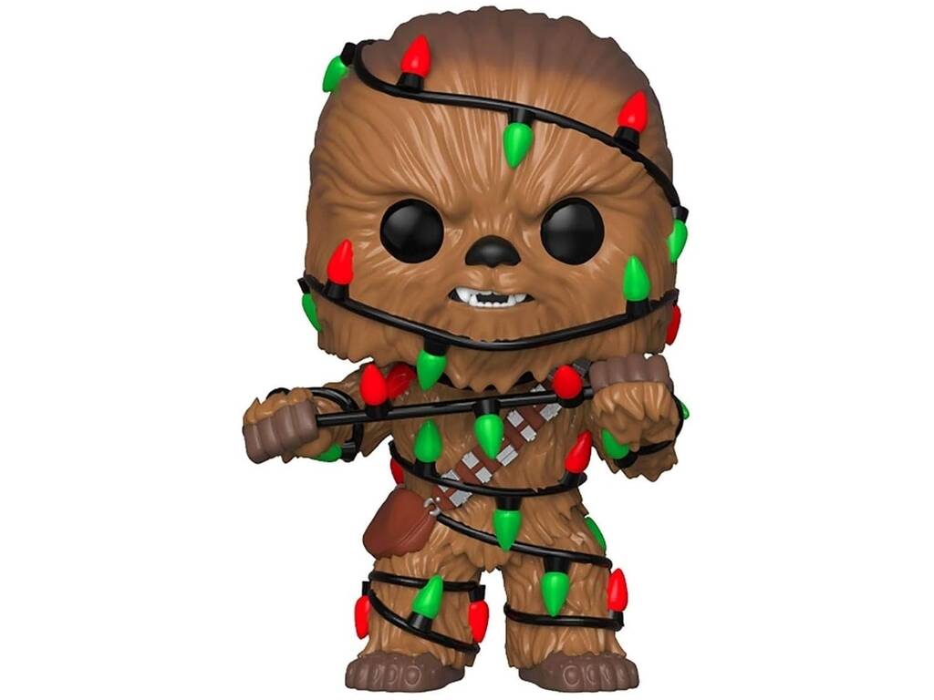 Funko Pop Star Wars Figura Chewbacca Navideño con Cabeza Oscilante